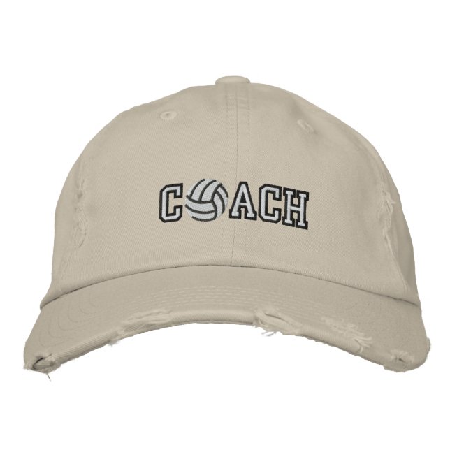 Gorra Bordada Entrenador de voleibol (Anverso)