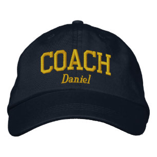 Gorra Bordada Entrenador personalizado en amarillo dorado
