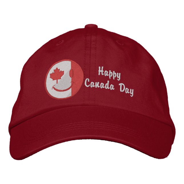 Gorra Bordada Equipo canadiense Happy Face Eh (Anverso)