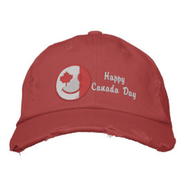 Gorra Bordada Equipo canadiense Happy Face Eh
