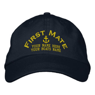 Gorra Bordada Equipo del barco de navegación del primer