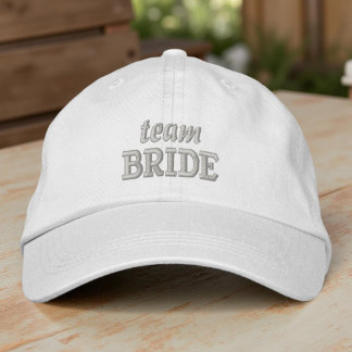 Gorra Bordada Equipo Novia Tipografía Moderna Sencilla Boda