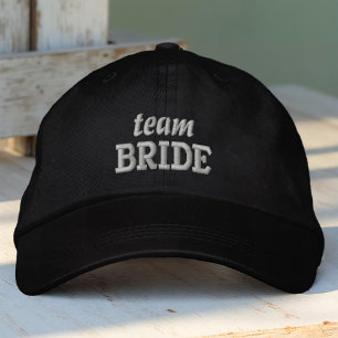 Gorra Bordada Equipo Novia Tipografía Moderna Sencilla Boda