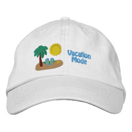 Gorra bordada escena de playa