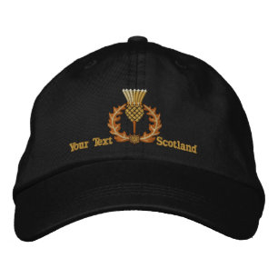 Gorra Bordada Escocia silvestre personalizada en negro