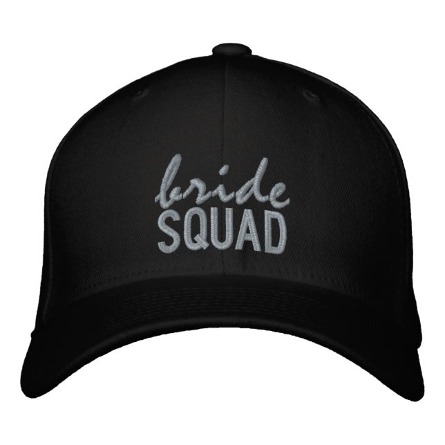 Gorra Bordada Escuadrón de Novias Negro y Oro (Anverso)