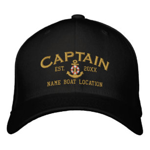 Gorra Bordada Est personalizado. Anclaje de Sea Captain Lifesave