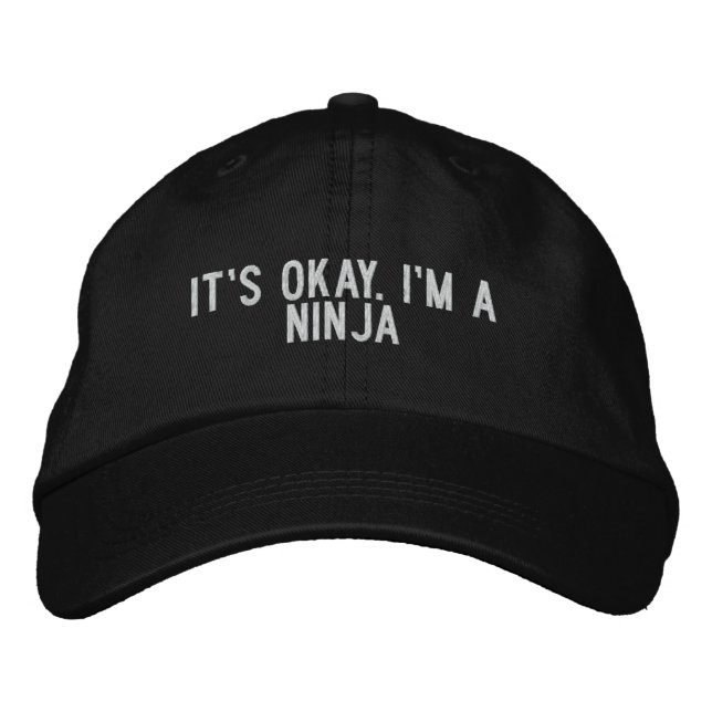Gorra Bordada está bien. soy un ninja (Anverso)