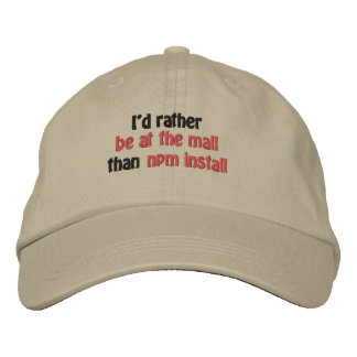 Gorra Bordada Estaría bastante en la alameda que el npm instala