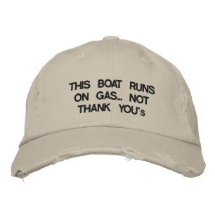 Gorra Bordada Este barco corre con gas... No "Gracias"