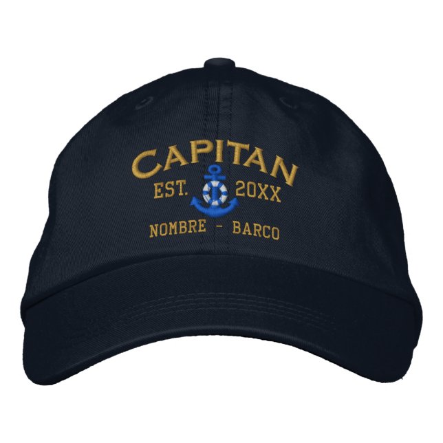 Gorra Bordada Estilo ESPAÑOL del EL Capitan fácil personalizar (Anverso)