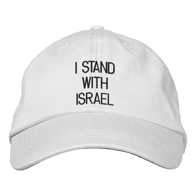 Gorra Bordada Estoy de acuerdo con el texto negro de Israel (Anverso)