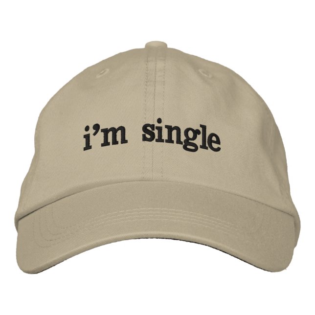 Gorra Bordada Estoy soltero (Anverso)