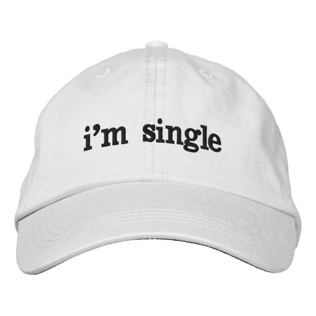Gorra Bordada Estoy soltero (Anverso)