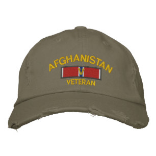 Gorra Bordada Estrella de bronce veterana de Afganistán con V