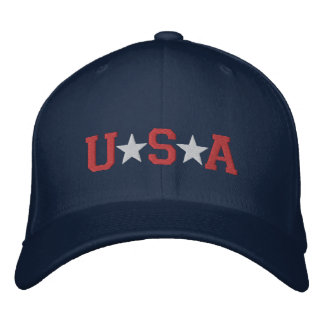 Gorra Bordada Estrellas de Estados Unidos rojas y azules de KRW 