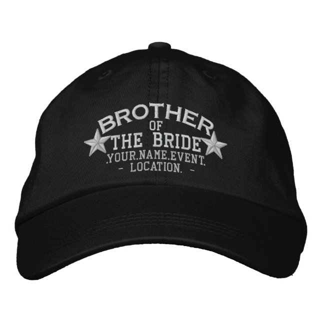 Gorra Bordada Estrellas personalizadas Hermano del bordado de no (Anverso)