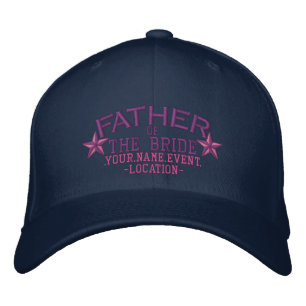 Gorra Bordada Estrellas personalizadas padre de la novia en rosa
