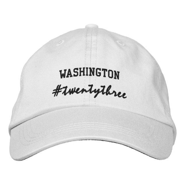 Gorra Bordada Etiqueta de Washington del estado de los Estados U (Anverso)