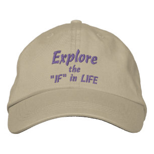 Gorra Bordada EXPLORAR el "IF" en el tapón de VIDA (caqui)