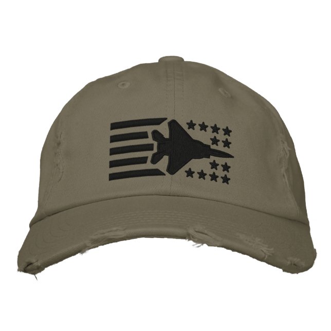 Gorra Bordada F-15 Fighter Jet Stars and Stripes (Anverso)