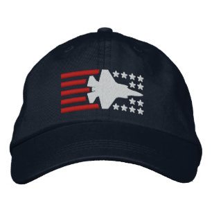 Gorra Bordada F-35 Fighter Jet Stars and Stripes