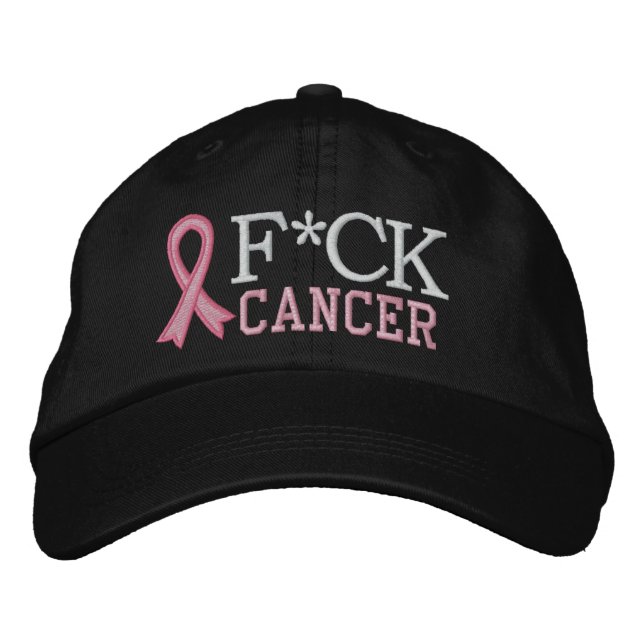 Gorra Bordada F*CK Cáncer de mama (Anverso)