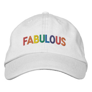 Gorra Bordada Fabuloso Orgullo Gay Texto del Arcoiris