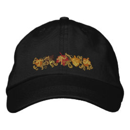 Gorra Bordada Fall Leaf Filigree