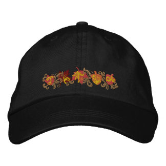 Gorra Bordada Fall Leaf Filigree