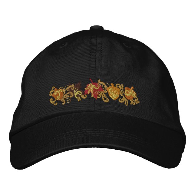 Gorra Bordada Fall Leaf Filigree (Anverso)