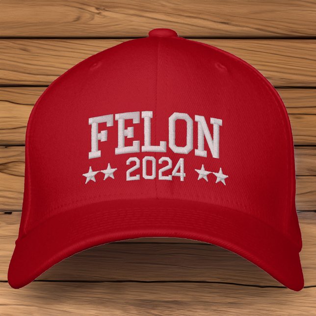 Gorra Bordada Fallo condenado por Donald Trump 2024 (felon 2024 funny donald trump maga red hat)