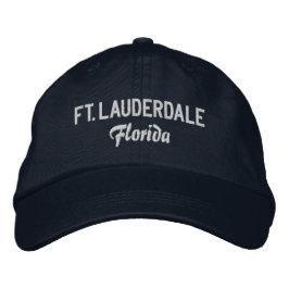Gorra Bordada Fantasma Béisbol Embroigado de Fort Lauderdale Flo