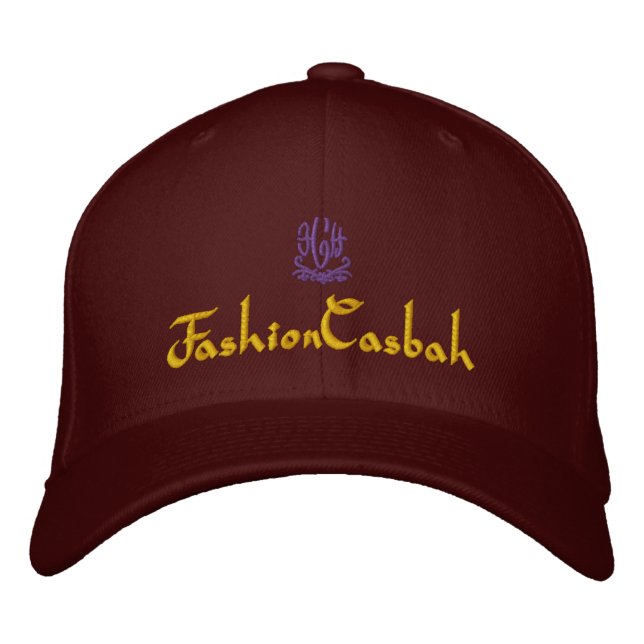 Gorra Bordada FashionCasbah Maroon (Anverso)