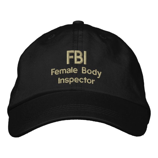 Gorra Bordada FBI, inspector del cuerpo femenino (Anverso)