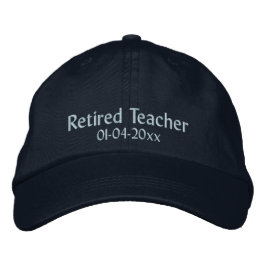 Gorra Bordada Fecha de Personalización del Profesor Retirado