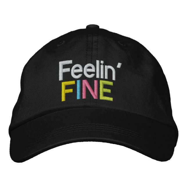 Gorra Bordada ¡Feelin' Fine! por SRF (Anverso)
