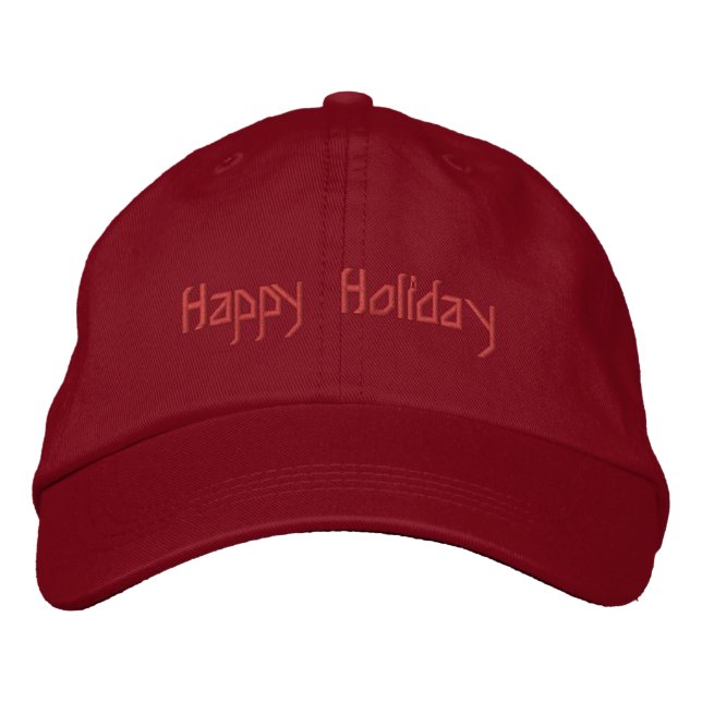 Gorra Bordada Felices vacaciones Red Basic ajustable (Anverso)