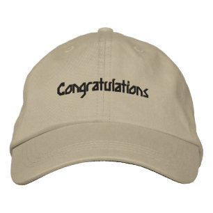 Gorra Bordada Felicidades Éxito Deseos Correas Traseras