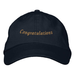 Gorra Bordada Felicitaciones Deseos Impresos Azul Marino Atracti