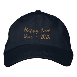 Gorra Bordada Feliz Año Nuevo 2026 Deseos Impresos Vacaciones Az