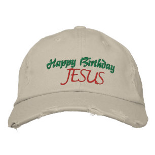 Gorra Bordada FELIZ CUMPLEAÑOS JESÚS Damas Navidad Cap