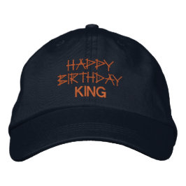 Gorra Bordada Feliz Cumpleaños REY Texto impreso Sombrero de Cel
