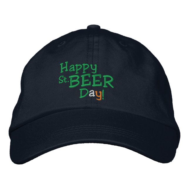 Gorra Bordada ¡Feliz Día De La Cerveza! (Anverso)