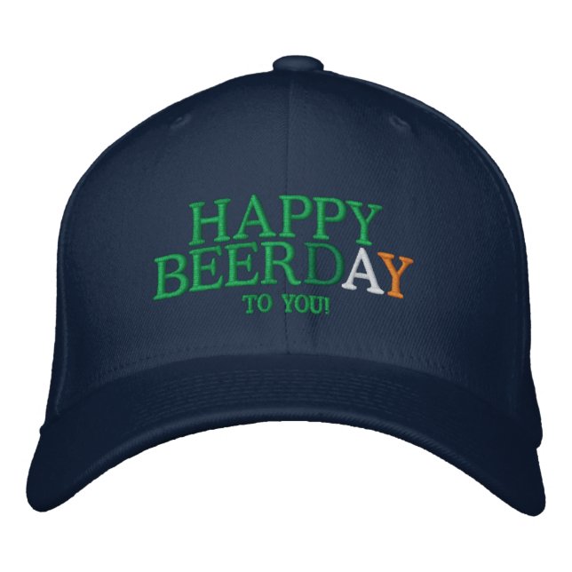 Gorra Bordada ¡Feliz Día de la CERVEZA! (Anverso)