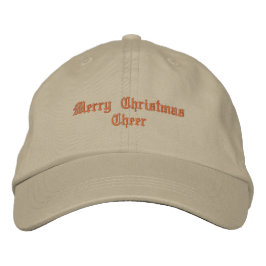 Gorra Bordada Feliz Navidad Cheer Khaki Color Texto impreso Eva