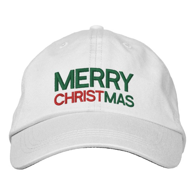 Gorra Bordada Feliz Navidad Rojo Verde y Blanco (Anverso)