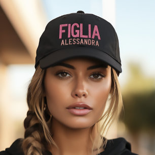 Gorra Bordada Figlia Cap regalo personalizado italiano de la hij