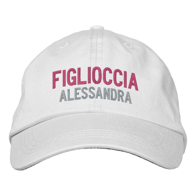 Gorra Bordada Figlioccia (ahijada) personalizada (Anverso)
