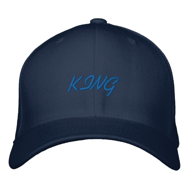 Gorra Bordada Flexfit Lana Azul Rey Texto (Anverso)